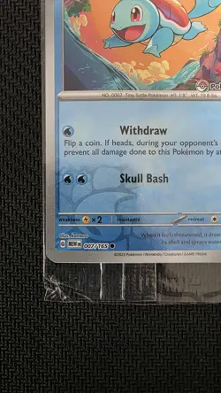 Pokemon TCG 151 POKEMON CENTER STAMPED 007/165 Squirtle Promo SEALED - Image 4