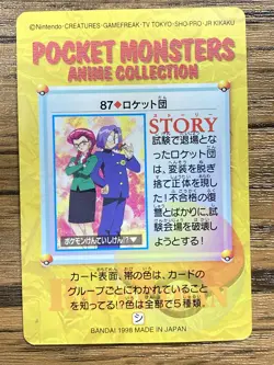 Pokemon Carddass Card 87 Team Rocket Pocket Monsters Anime Collection - Image 2
