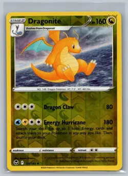 Dragonite 131/195 Holo Rare Silver Tempest Pokemon Reverse Holo Near Mint - Image 1