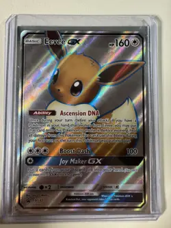 Pokemon TCG English Card Sun & Moon Promo SM242 Eevee GX Full Art Holo - Image 1