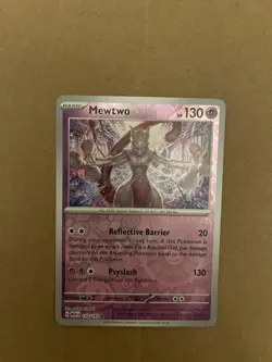 Pokemon Reverse Holo Mewtwo SV: Scarlet & Violet 151 150/165 NM - Image 1