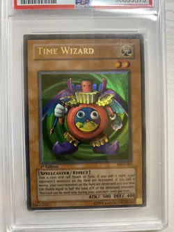 Yu-GI-Oh! - PSA 8 1st Edition MRD-065 Time Wizard - N/A Print - Foil Shift - Image 3
