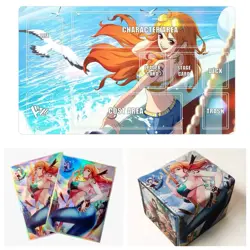 ONE PIECE Nami OPCG Card Sleeves 67X92mm | Playmat With Zones | Card Storage box - Image 1