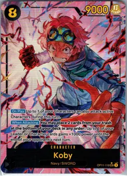 Koby (Alternate Art) OP11-119 English A Fist of Divine Speed - One Piece - NM - Image 1