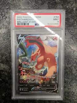 PSA 9 Charizard V Alt SWSH brilliant stars 154/172 Pokemon card - Image 1
