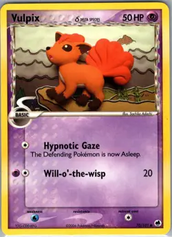 Vulpix (Delta Species) 70/101 Non Holo Dragon Frontiers - Pokemon Card - NM - Image 1