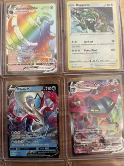 pokemon sword and shield rebel clash bundle 22 cards all rayquaza cinderace vmax - Image 4