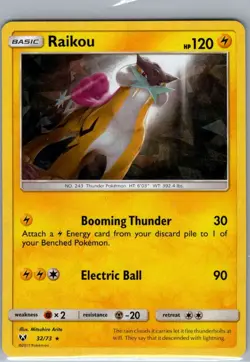 Raikou - 32/73 (Let's Play, Pikachu!) (Cracked Ice Holo) - Pokemon Card - NM - Image 1