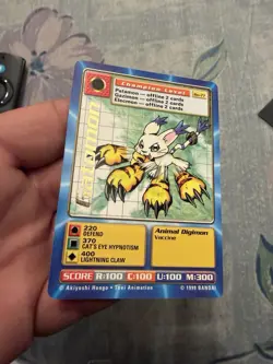 Digimon Digi Battle Card Gatomon 1999 Bo-77 Series 2 - Image 2