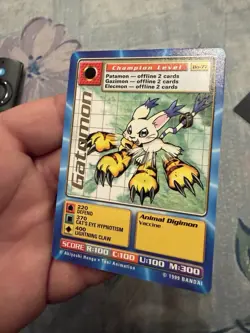 Digimon Digi Battle Card Gatomon 1999 Bo-77 Series 2 - Image 3