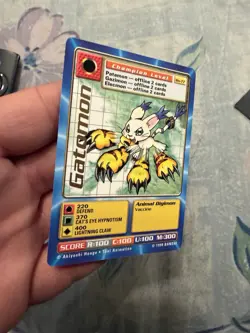 Digimon Digi Battle Card Gatomon 1999 Bo-77 Series 2 - Image 5