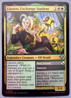 Lluwen, Exchange Student *FOIL* - MTG Secrets of Strixhaven SOS #199 NM - Image 1