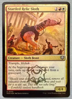 Startled Relic Sloth *FOIL* - NM - MTG Secrets of Strixhaven SOS #233 Uncommon - Image 1