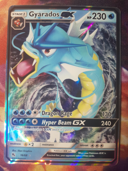Pokemon 2019 Hidden Fates Ultra Rare Gyarados GX TCG Card 16/68 Lightly Played - Image 1