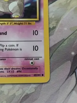 Pokemon TCG Drowzee Base Set 49/102 Regular MP. - Image 5