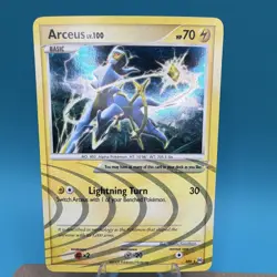 Pokemon TCG Arceus AR6 Arceus Holo Rare 70 HP English Lightning Turn LP/MP - Image 1