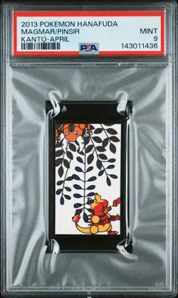 2013 POKEMON HANAFUDA KANTO APRIL MAGMAR/PINSIR PSA 9 - Image 1