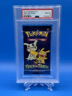 PSA 10 Pokemon 2023 Trick or Trade Sealed Foil Booster Pack GEM MINT - Image 1