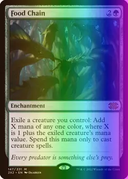 MTG Magic the Gathering Food Chain (147/686) Double Masters 2022 LP FOIL - Image 1