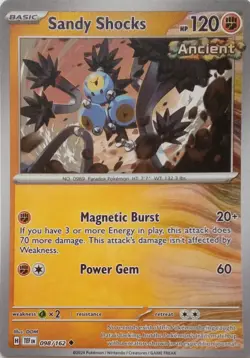 098/162 SANDY SHOCKS REVERSE HOLO TEMPORAL FORCES POKEMON CARD - Image 1