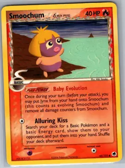 Smoochum (Delta Species) 64/101 Non Holo Dragon Frontiers - Pokemon Card - NM - Image 1