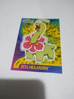 Mint/NMPokemon Card Meganium #154 Johto Series Glossy Topps Blue Label Rare 2001 - Image 1