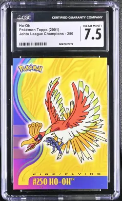Pop 2 CGC 7.5 Ho-Oh 250 TOPPS Johto League Champions Pokemon Card Rare - Image 1