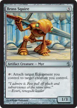 MTG magic cards 1x Brass Squire - Foil Mirrodin Besieged NM-Mint, English - Image 1