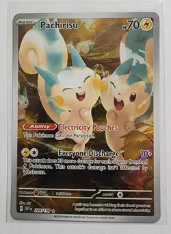 Pachirisu 208/198 SV01: Scarlet & Violet Base Set Holo TCG CARD ILLUSTRATOR - Image 1