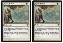 Mystic Barrier x2 2x Commander 2013 White Rare Enchantment MTG NM AZ1 - Image 1