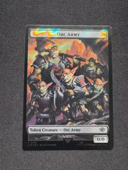 ORC ARMY (0018) // FOOD (0024) DOUBLE-SIDED TOKEN (SURGE FOIL) - MTG - Koh NM/M - Image 1