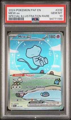 Pokemon TCG - Mew EX 232/091 - Paldean Fates Bubble Mew - SIR - PSA 10 GEM MINT - Image 1
