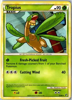 Pokemon Card - Tropius 22/90 HGSS Undaunted Rare Lightly Played - Image 1