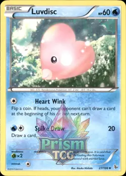 Luvdisc 27/106 Uncommon Flashfire Pokemon - Image 1