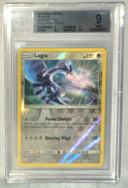 2019 Pokemon TCG Lugia 131/181 Rare Team Up Reverse Holo BGS 9 MINT - Image 2