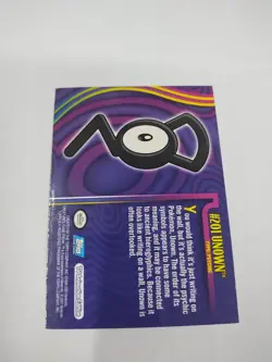 MINT GLOSSY VERY RARE 2001 Topps POKEMON JOHTO #201 UNOWN Entei Movie Comm. - Image 3
