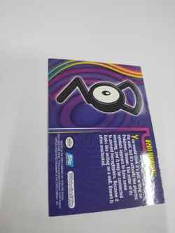 MINT GLOSSY VERY RARE 2001 Topps POKEMON JOHTO #201 UNOWN Entei Movie Comm. - Image 4