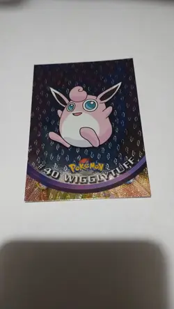 1999 Topps Pokemon TV #40 Wigglytuff Foil Flames Etched Black Label Series - Image 1