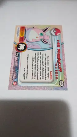 1999 Topps Pokemon TV #40 Wigglytuff Foil Flames Etched Black Label Series - Image 2
