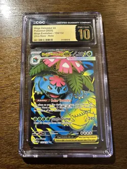 VENUSAUR EX Ultra Rare Holo 155 CGC 10 PRISTINE 2025 Pokemon Mega Evolutions - Image 1