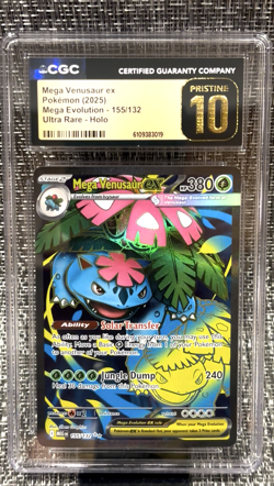 Pokemon Mega Venusaur ex 155/132 Mega Evolution Ultra Rare Holo CGC PRISTINE 10 - Image 1