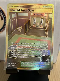 Pokemon TCG Martial Arts Dojo 268/236 Gold Secret Rare Cosmic Eclipse - Image 1