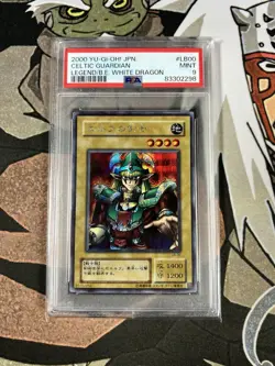 Japan Yu-Gi-Oh 2000 Legend of Blue Eyes CELTIC GUARDIAN Secret Holo #LB00 -PSA 9 - Image 1