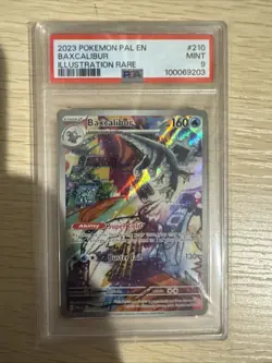 Pokemon TCG Baxcalibur Illustration Rare Card 210/193 Sv02: Paldea Evolved PSA9 - Image 1