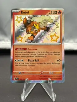 Entei - 112/091 - Pokemon Paldean Fates Shiny Rare Card NM - Image 1