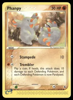 Pokemon Cards Phanpy 62/109 Ruby & Sapphire Common DMG - Image 1