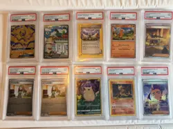 PSA Pokemon Slab Lot Bundle 10 Cards - Masterball Vintage GX SIR Pikachu Magmar - Image 1