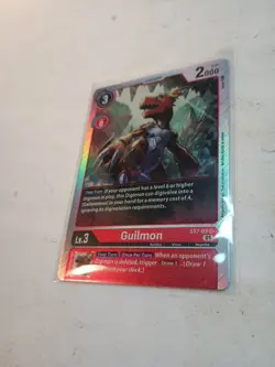 (1) Pre-owned Digimon Card - (NM) Guilmon ST7-03 Super Rare Foil - Bandai. - Image 1