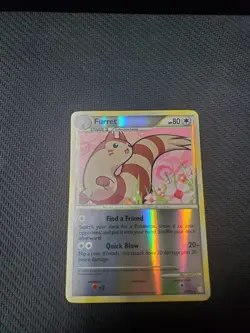 Pokemon Furret 21/123 HeartGold & SoulSilver English Rare Reverse Holo - Image 2