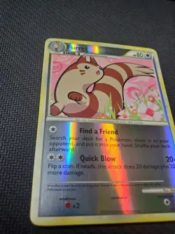 Pokemon Furret 21/123 HeartGold & SoulSilver English Rare Reverse Holo - Image 3